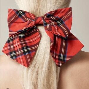 J. Crew Oversized tartan bow hair clip